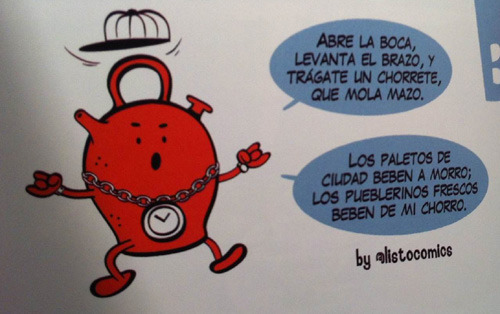 El botijp rapero de ¿Dónde está el guionista?, rapeando.
