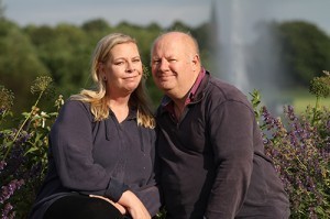 Malcolm with his wife, Trine
