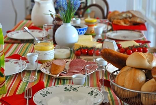 German breakfast spread