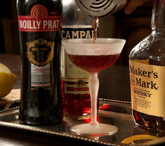 The Boulevardier a classic cocktail that was created at Harry's New York Bar in Paris. Photo by Donna Turner Ruhlman.
