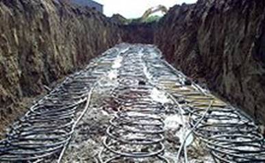 Photo- Geothermal Loop Field for Residential Home [source: Wikipedia Article]