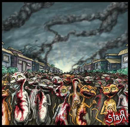 Zombie_Cat_Apocalypse_by_DickStarr