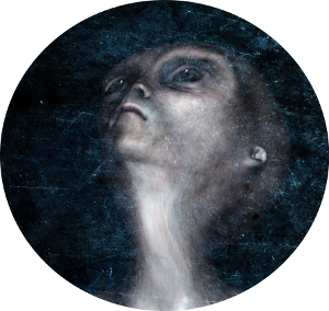 Alien Head from the YA book Caged by Michael Hiebert