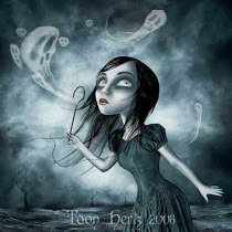 goth girl with ghost