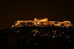 Acropolis in night