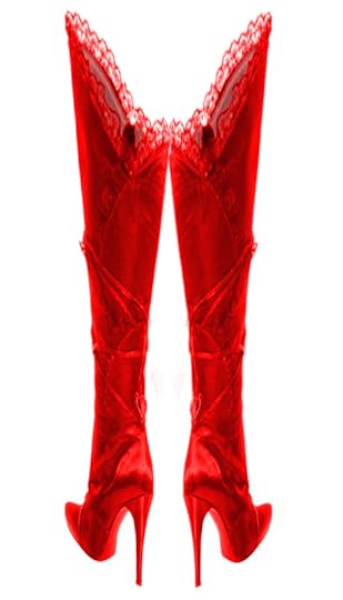 Red high heeled boots