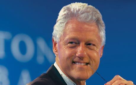 President Clinton, not looking at all creepy