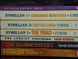 Stack of Sarah Ettritch's books