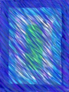 Abstract drawing that vaguely resembles rain, or a portal, or something like that.