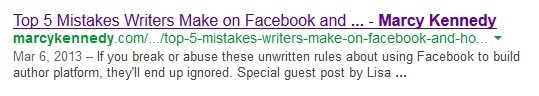 Search result without Google Authorship