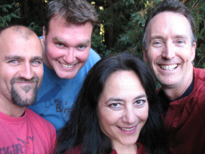 Scott Weidman, Dan Weidman, Sephera Giron, and S.G. Browne, taken by S.G. Browne.