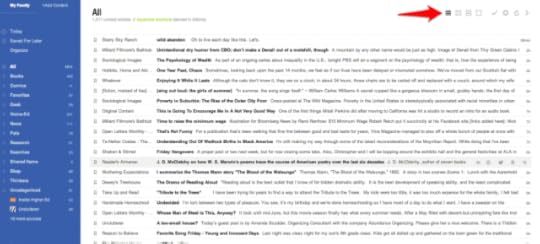 Feedly titles only view