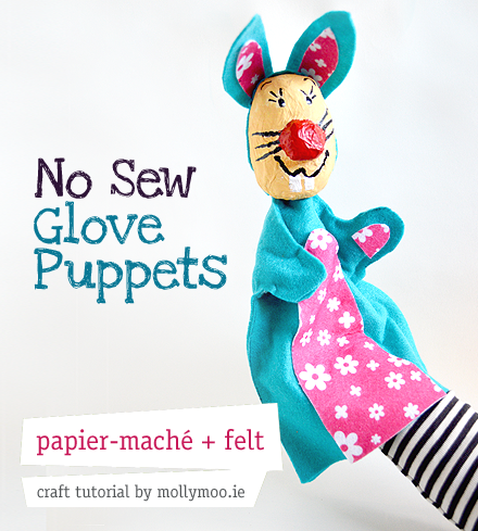 Cute Glove Bunny Puppet Tutorial Easter Craft for (Felt)