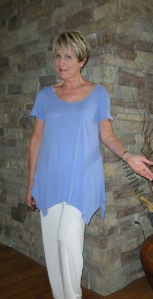 Top from FreshProduceClothing.com. Pants from Travelsmith.