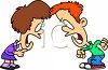 Brother and Sister Having an Argument clipart
