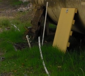 the mess left at the well