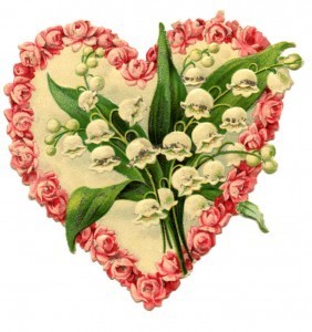 heart floral vintage Image