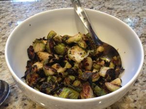 Crispy roasted brussel sprouts.