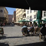 Having breakfast in Platzl