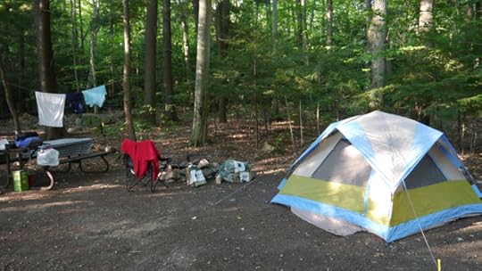 My campsite in the Hardwood Hills section of Bon Echo Provincial Park.
