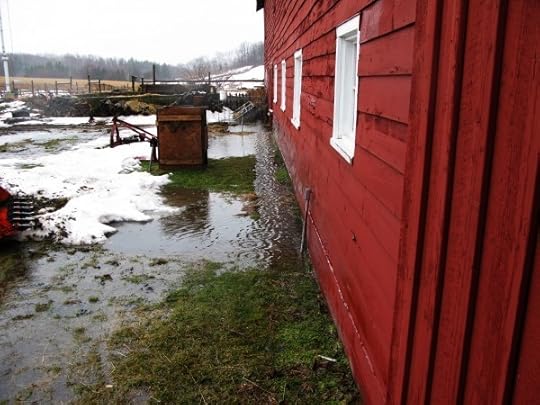 rain on barn