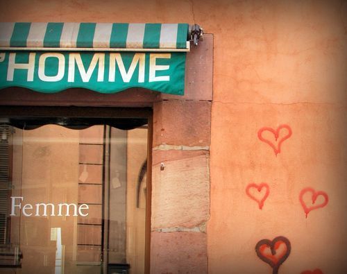 Homme (et) Femme: the writing is on the wall in Alsace (c) Kristin Espinasse