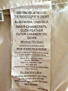 A tag disclosing materials 