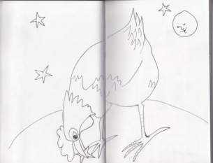 The star-eating chicken Ink on paper. © Quinn McDonald