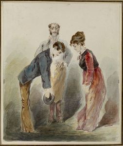Man Bowing to a Woman
