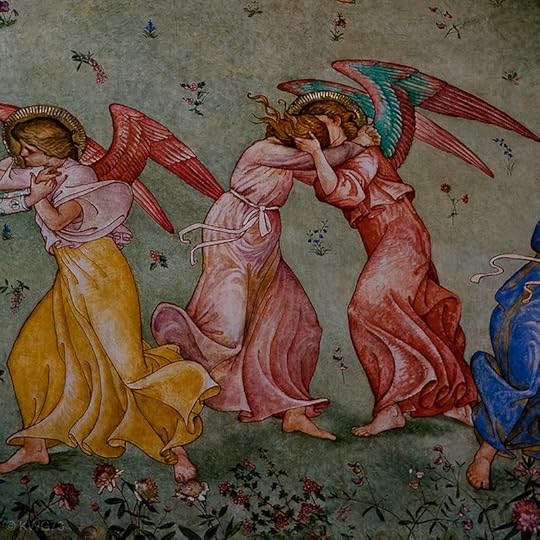 Angels Kissing (mural detail) by Phoebe Traquair