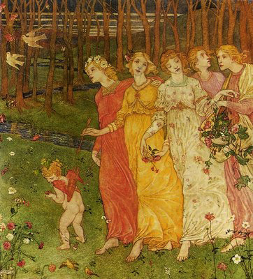 A panel at Kellie Castle painted by Phoebe Traquair