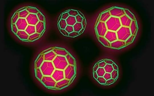 The new photovoltaic solar panel inner workings combines buckyball configurations (pictured) with carbon nano tubes.