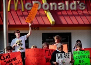 Fast food workers protest in Memphis, TN