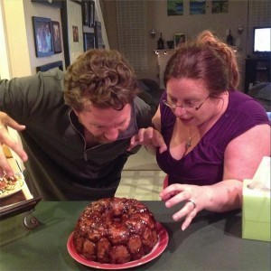 Sourdough Monkey Bread stuffed w cream cheese spiked with bourbon2