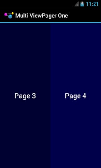Two pages in a ViewPager