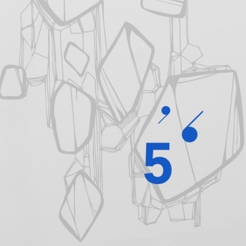 graphisme-number-5-bleu-lumineux