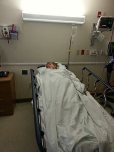 Just after the heart cath.