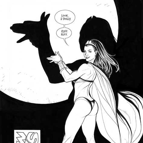 Frank Cho: Shadow Lass commission 
