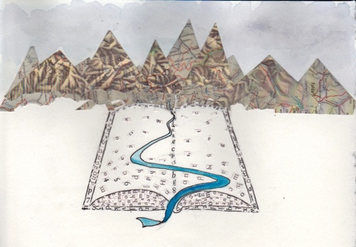 Collage in progress.