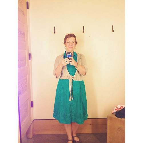 New dress from #anthro. Feels good to finally buy summer clothes that fit me vs waiting until my old clothes fit. Cleaning out my closet a few months back was a #goodidea.