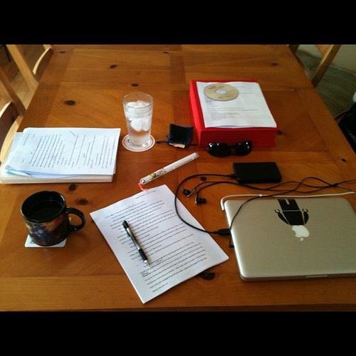 My workspace. Getting ready to #WRITELIKECRAZY.