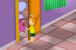 Monster Farting Outside Door