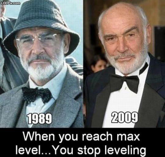 Alternative explanation: When you lose your hair early, like me and Sean, you sort of plateau for a while because nobody realizes how old you're getting.