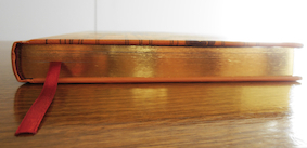 gilt-edged pages of book journal