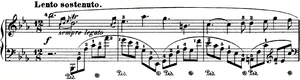 English: Opening bars of Nocturne Op 55, No 2