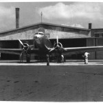 Assembled and ready to fly, the DC-2 in front of CNAC's hangar at Lunghwa Airport.