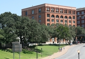 Texas School Book Depository Building TSBD where Employee Lee Harvey Oswald fired his Mannlicher-Carcano rifle