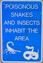 Snake warning sign