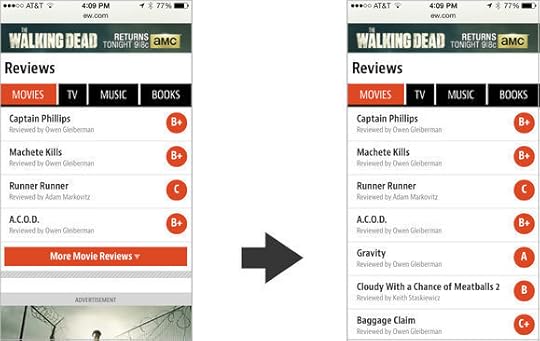 Entertainment Weekly's More button