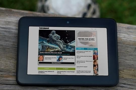 Entertainment Weekly on a wide tablet view